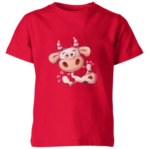 Футболка Us Basic, размер 8, красный мужская футболка веселая корова m синий