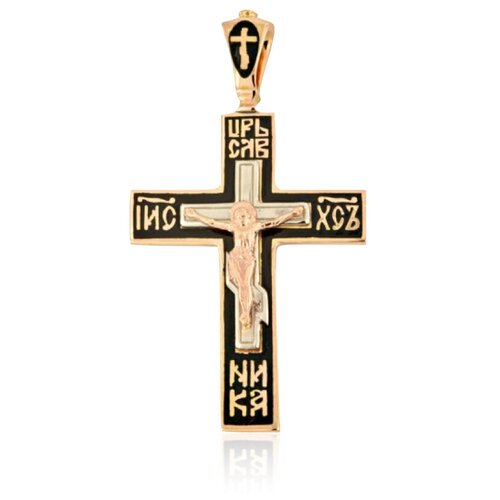 фото Крест даръ крест из красного золота с эмалью (2262)