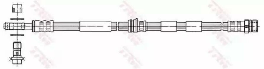 TRW PHD938 Шланг тормозной передний
