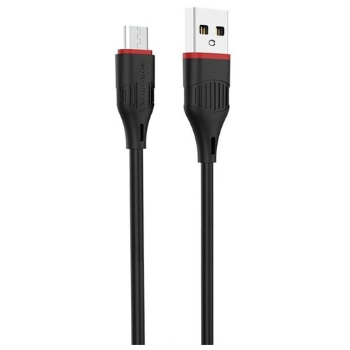 Кабель Borofone BX17 for Micro-USB , 1 м, черный кабель borofone bx17 enjoy charging cable for micro usb white