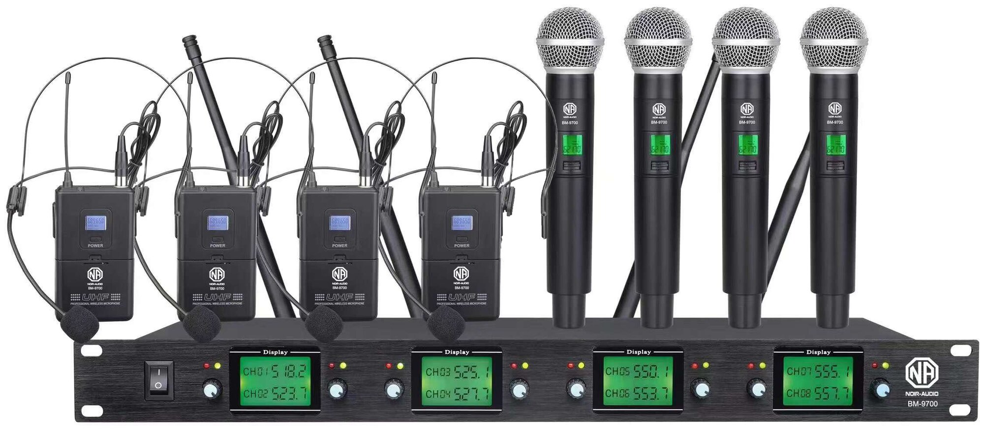 NOIR-audio BM-9700-HS6/H с 8 беспроводными микрофонами комбо