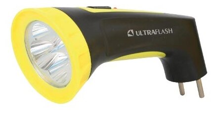 Ultraflash Фонарь LED 3804M (аккум. 220В черн./желт. 4 LED SLA пласт. коробка) Ultraflash 12867