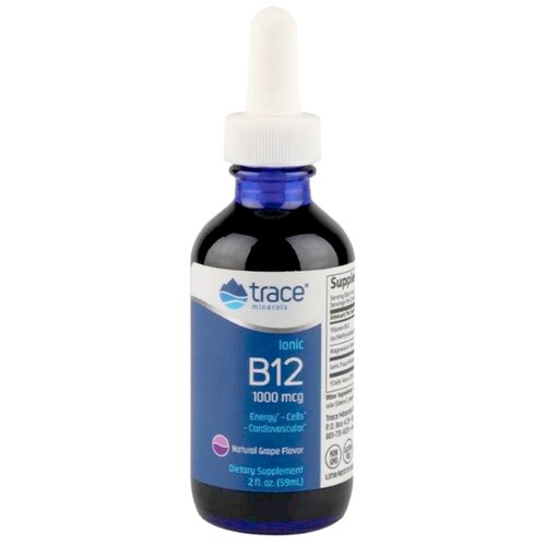 Капли Trace Minerals Research Ionic B12, 130 г, 59 мл