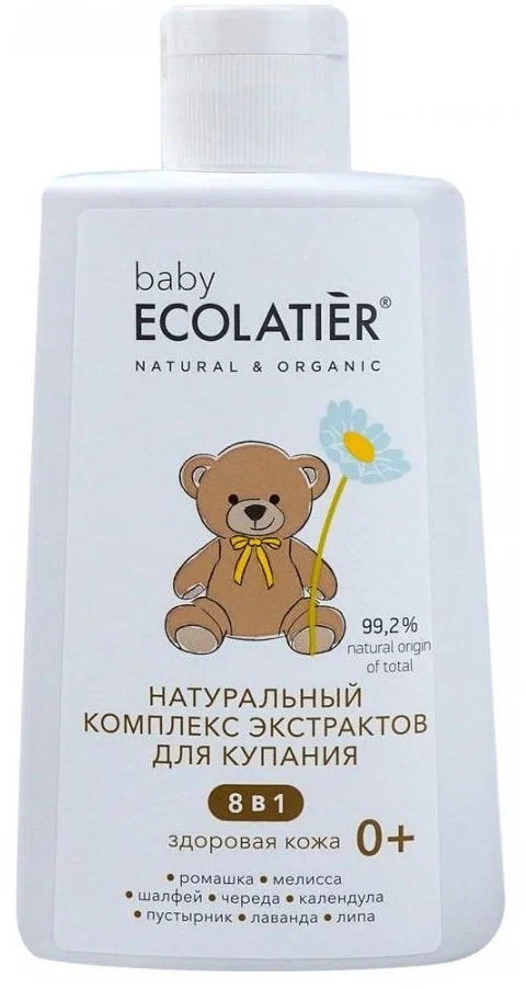 Натуральный комплексный экстракт 8 в 1 Здоровая кожа для купания 0+ Ecolatier baby 250 мл