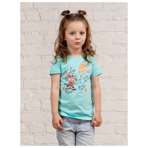 фото Футболка mor размер 92-98, бирюзовый