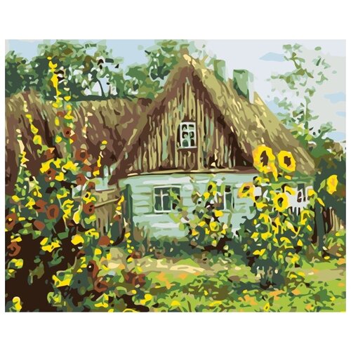 Картина по номерам Домик в деревне, 40x50 см