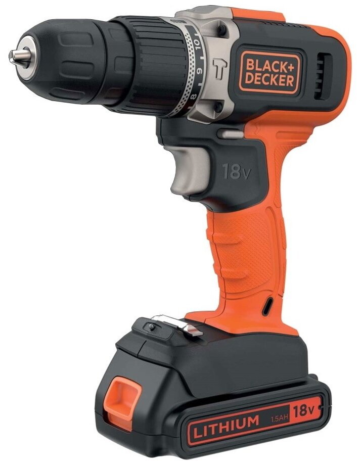 Аккумуляторная ударная дрель-шуруповерт BLACK+DECKER BCD003BA10S-QW