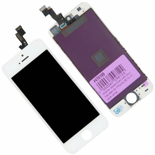 Display / Дисплей в сборе с тачскрином и монтажной рамкой для Apple iPhone SE, белый