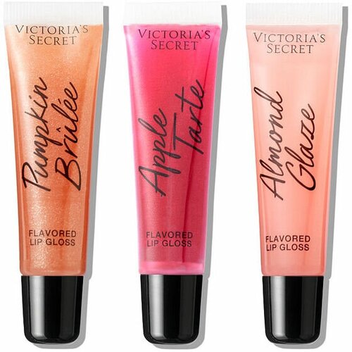 Victoria's Secret Набор Блеск для губ Almond Glaze, Pumpkin Brulee,Apple Tarte