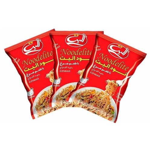 Лапша быстрого приготовления Elite Indomie Noodelite, комплект со вкусом курицы 12 штук