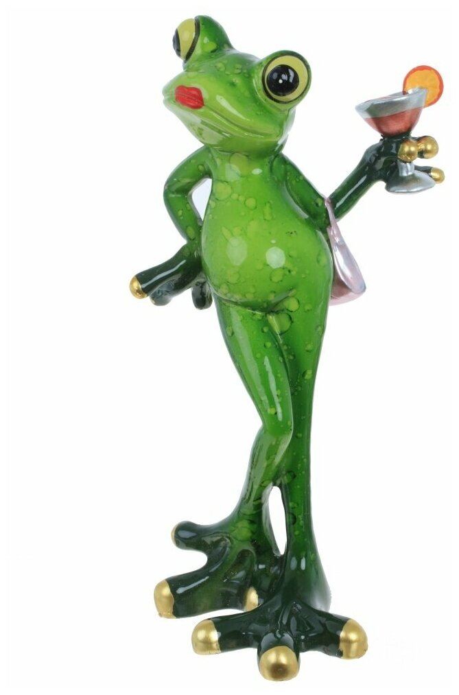 фото Фигурка декоративная "Лягушка", L8 W7 H16 см