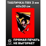 Табличка информационная Девушка 40х30 см - изображение