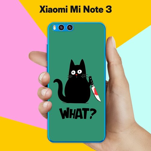 силиконовый чехол на xiaomi mi note 3 сяоми ми ноут 3 с принтом синий цветок на синем Силиконовый чехол на Xiaomi Mi Note 3 What? / для Сяоми Ми Ноут 3