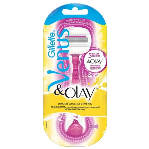 Venus  Olay SugarBerry бритвенный станок с 2 сменными лезвиями в комплекте