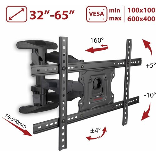 Кронштейн на стену Arm Media COBRA-60, black кронштейн arm media cobra 51 до 35кг