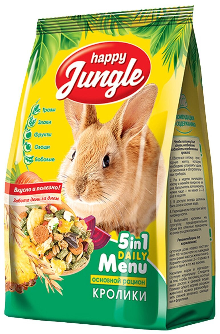 Нappy Jungle Happy Jungle корм для кроликов 400гр