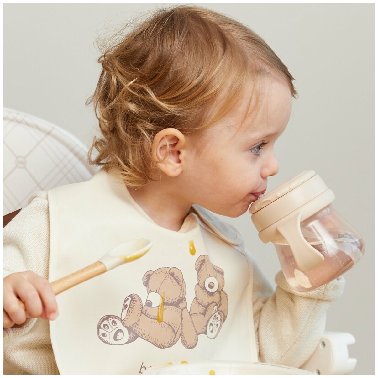 Поильник с трубочкой и ручками молочный Happy Baby/Хэппи Беби 250мл Zenith Infant Product - фото №7