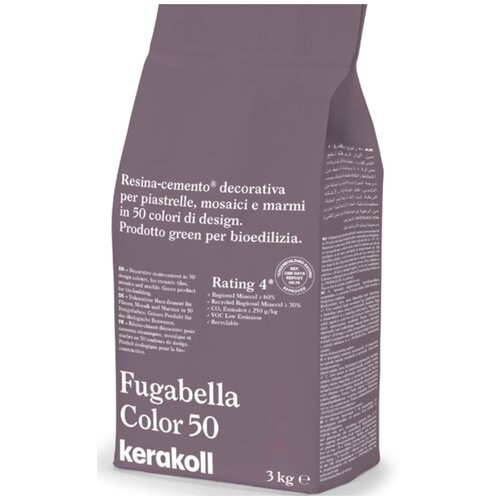 Kerakoll Fugabella Color 50 затирка для швов полимерцементная (50 оттенков) 3 кг.