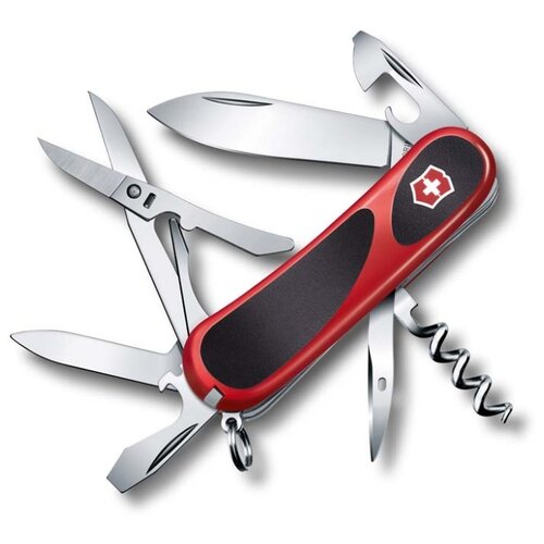 фото Victorinox. нож перочинный "evolution s14", 14 функций, 85 мм, красный с чёрными вставками