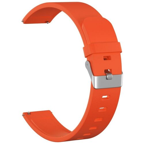 ремешок нейлоновый gsmin woven nylon 20 для samsung galaxy watch 4 44мм серо белый Ремешок силиконовый GSMIN Elate 20 для Samsung Galaxy Watch 4 44мм (Оранжевый)