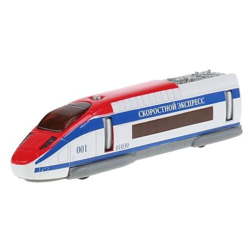 Модель Скоростной поезд 18,5см свет+звук Технопарк металл. инерц. откр. двери