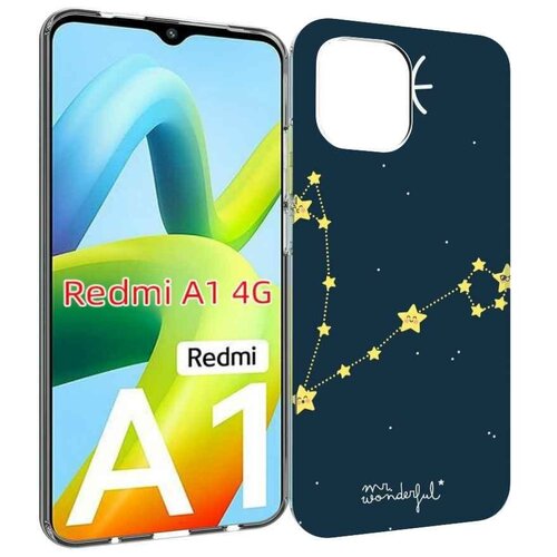 Чехол MyPads знак зодиака рыбы 1 для Xiaomi Redmi A1 задняя-панель-накладка-бампер