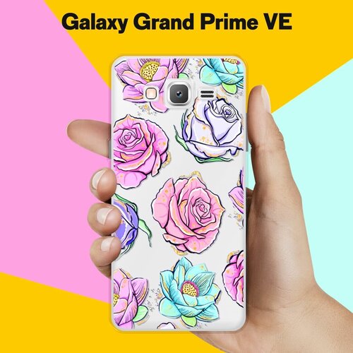 Силиконовый чехол на Samsung Galaxy Grand Prime VE Розы / для Самсунг Галакси Гранд Прайм ВЕ Дуос