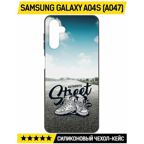 чехол накладка krutoff soft case кроссовки мужские уличный стиль для samsung galaxy s21 g996 черный Чехол-накладка Krutoff Soft Case Кроссовки мужские Уличный стиль для Samsung Galaxy A04s (A047) черный