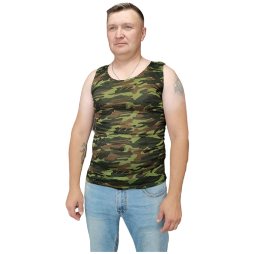 Майка камуфлированная/КМФ/зеленый лес