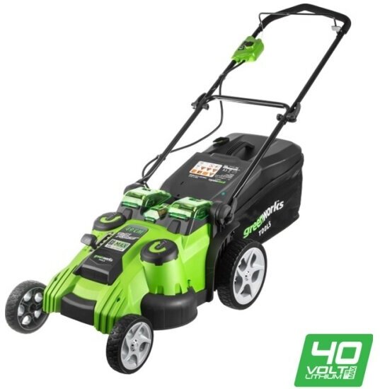 Газонокосилка аккумуляторная Greenworks G40LM49DBK4 TwinForce 40V АКБ 4А. ч и ЗУ