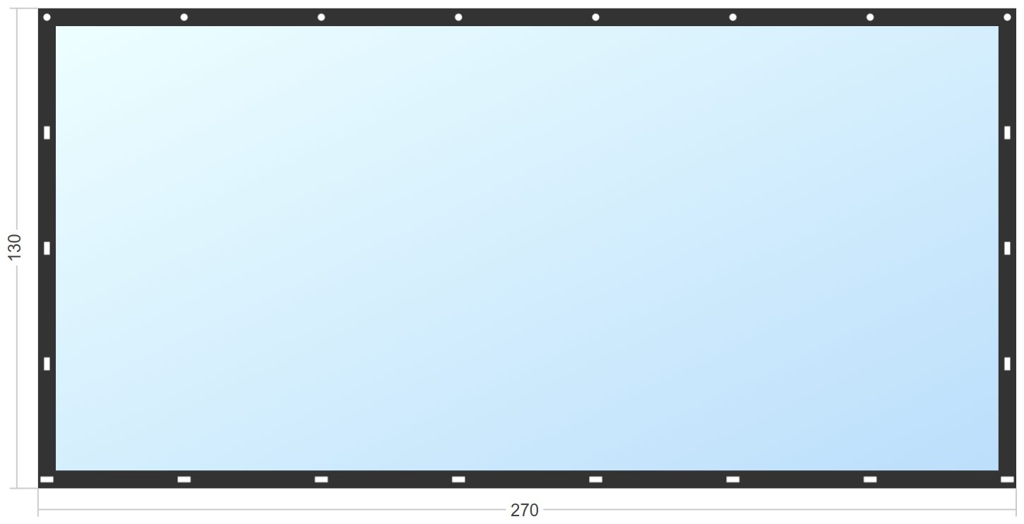 Мягкое окно Софтокна 270х130 см съемное, Скоба-ремешок, Прозрачная пленка 0,7мм, Черная окантовка, Комплект для установки - фотография № 3