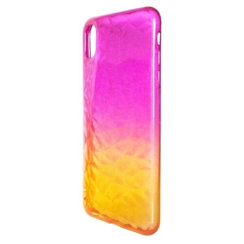 фото Krutoff / накладка силиконовая crystal krutoff для iphone x/xs (айфон икс/иксс), желто-розовая krutoff group