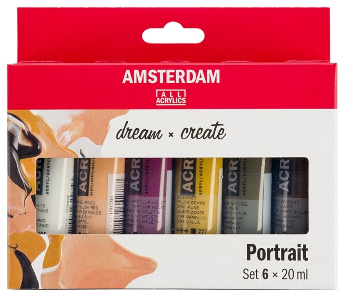 Royal Talens Набор акриловых красок Amsterdam Standart 6цв*20мл портрет