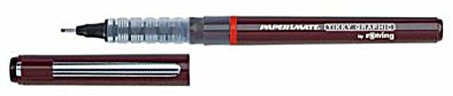 Ручка для черчения Rotring Tikky Graphic 0.8мм черн.:черные корпус бордовый - фото №6