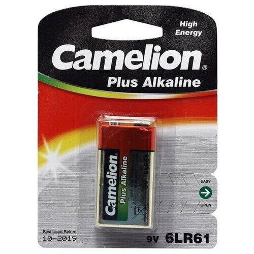 Батарейка Camelion 6LR61-BP1 батарейка camelion 6f22 bp1g 6f22 крона 9 в 190 ма ч 1 шт в упаковке 1672