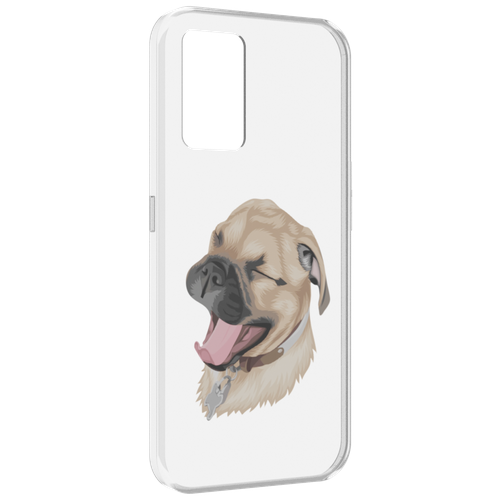 Чехол MyPads очень-довольная-собака для Oppo K10 4G задняя-панель-накладка-бампер