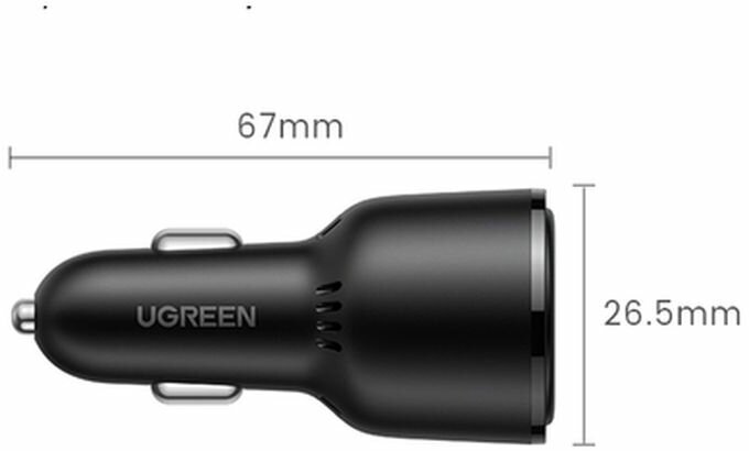 Зарядное устройство Ugreen CD239 2xTypeC - USB Black 90645