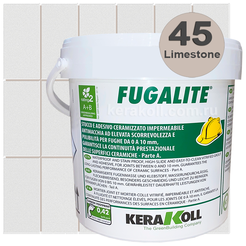 Kerakoll Fugalite Eco 45 Limestone 3kg эпоксидная затирка для швов