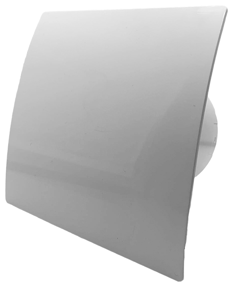 Вентилятор вытяжной осевой бытовой настенный декоративная накладка цвет белый D 100 мм диаметр 100 мм (для кухни ванной санузла туалета)