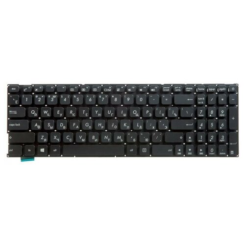 Клавиатура для ноутбука Asus X541, X541LA, X541S, X541SA, X541UA, R541, черная, без рамки, гор. Enter ZeepDeep клавиатура для ноутбука asus d541n x541 x541u черная без рамки