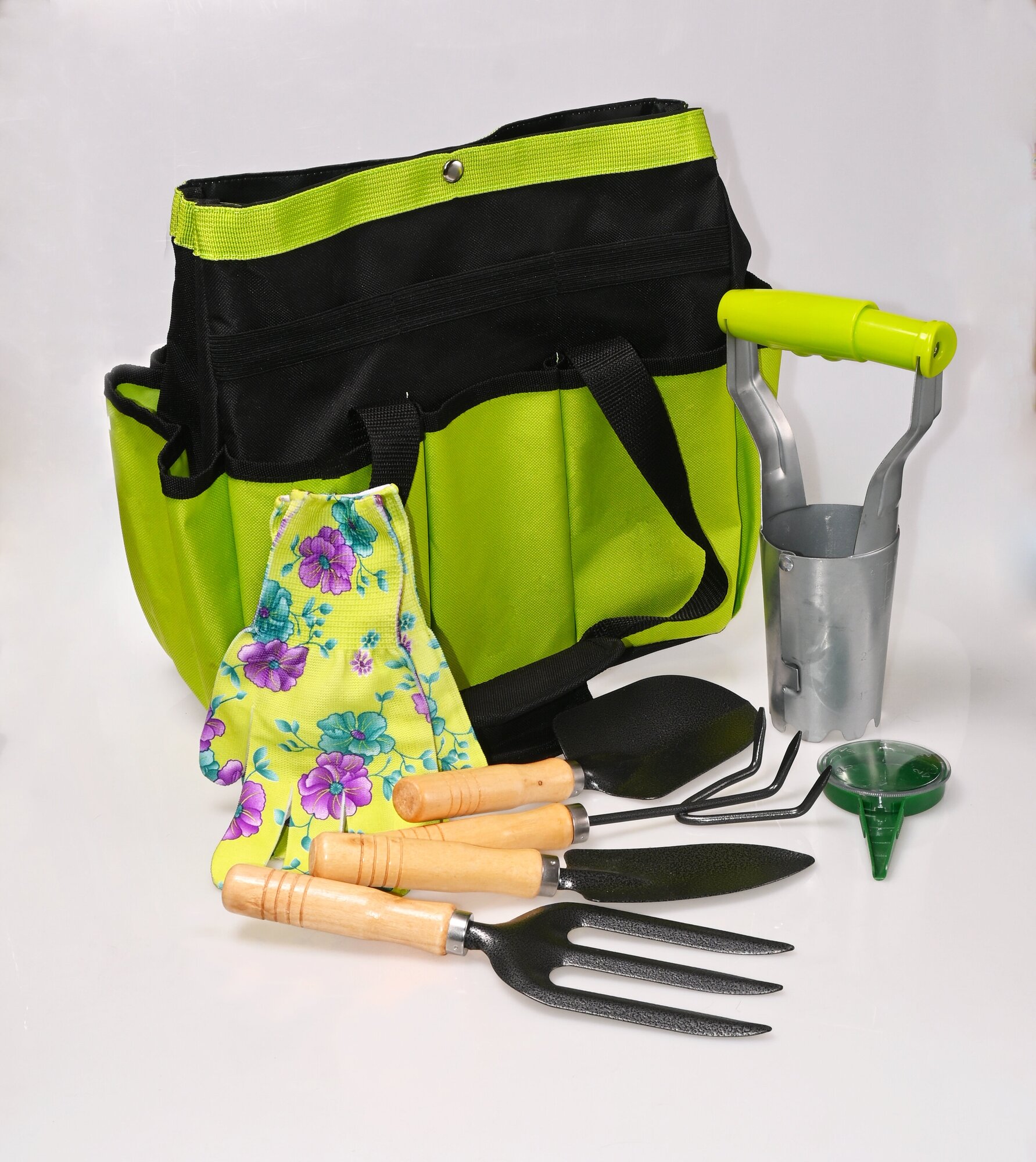 Набор садовых инструментов в сумке садовница для дачи 8 предметов - фотография № 1