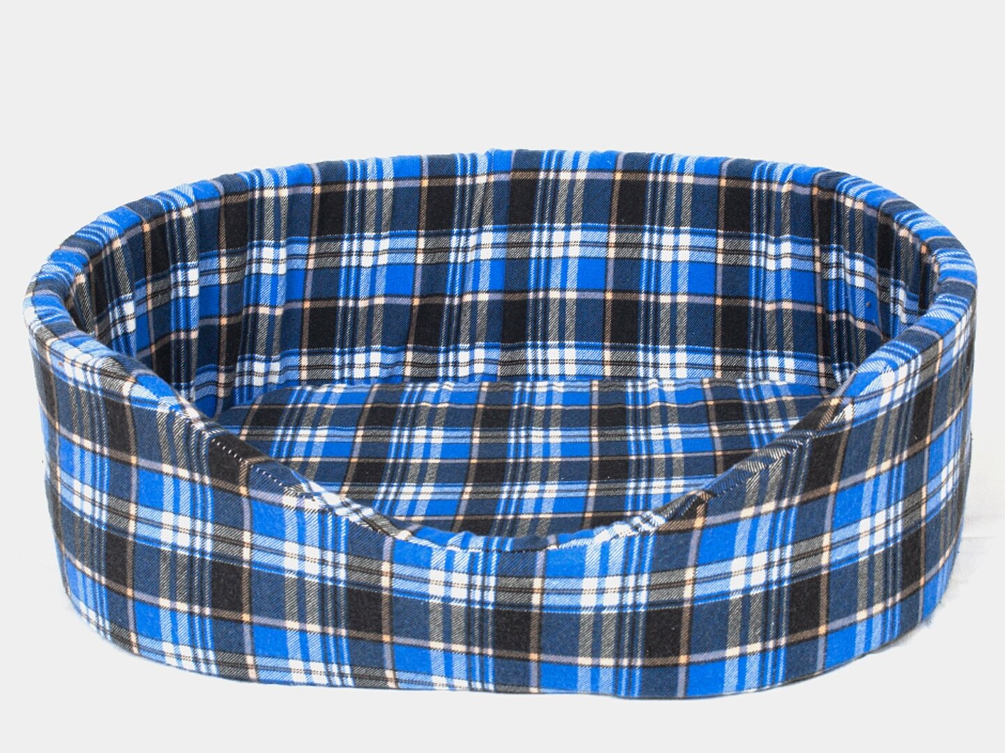 Лежанка для собак и кошек, овальная синяя 18 - фотография № 1