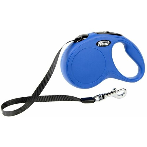Flexi рулетка-ремень для собак, голубая 15кг, 5м
