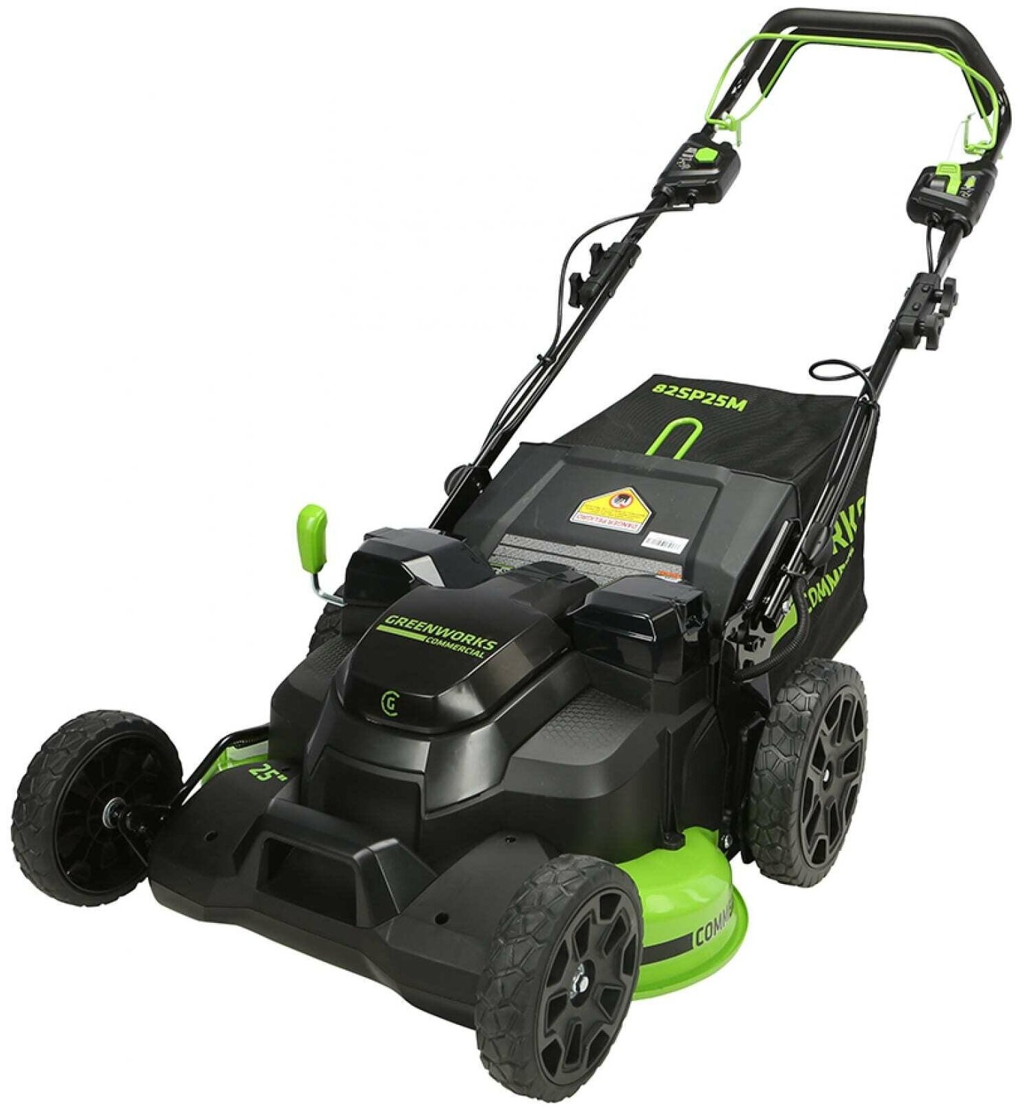 Аккумуляторная самоходная газонокосилка Greenworks GC82LM61S. TwinForce, 82v, 61 см, без АКБ и ЗУ - фотография № 1