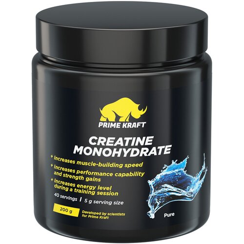 Креатин моногидрат порошок 200 гр Creatine Monohydrate 100% чистый (pure) нейтральный креатин creatine monohydrate 100% чистый pure 500 грамм