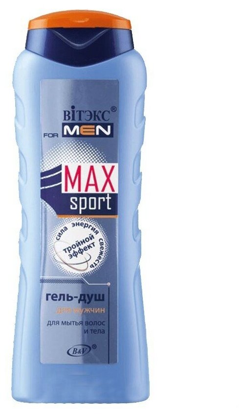 Гель-душа для волос и тела Bitэкс for men max sport, 400 мл