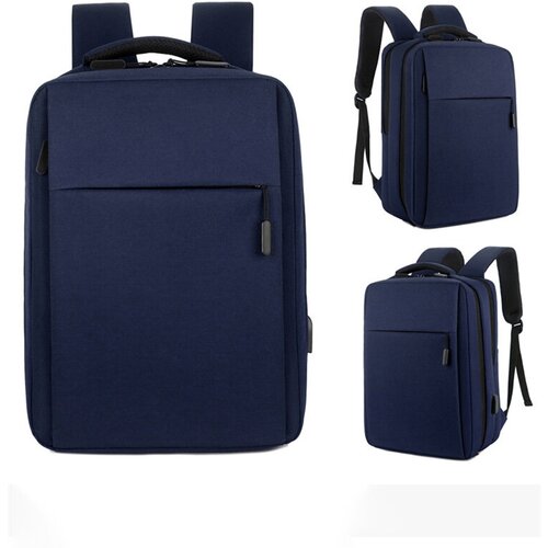 Рюкзак унисекс для ноутбука, документов, повседневный, спортивный, с USB (Цвет: Синий) рюкзаки
