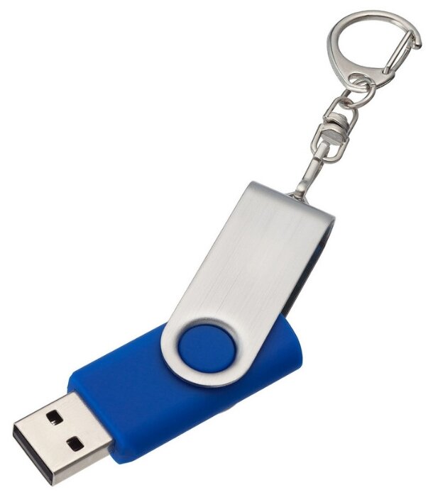 Флеш-память Twist, 8Gb, USB 2.0, брелок, синий, 4437.48