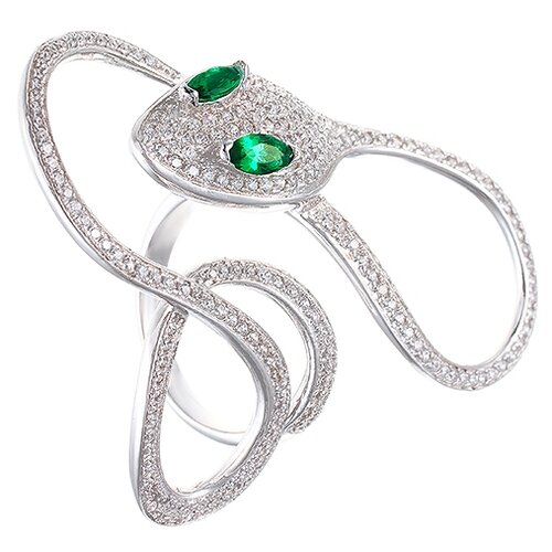 фото Element47 кольцо из серебра 925 пробы с кубическим цирконием sr25484-bw2_001_wg, размер 18