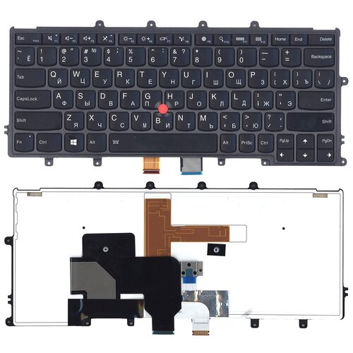 Клавиатура для ноутбука Lenovo ThinkPad X240 X250 X260 с подсветкой p/n: CX13XBL-83SU, CS13XBL-RUS клавиатура для ноутбука lenovo thinkpad x240 x240s x240i x250 x260 черная с подсветкой
